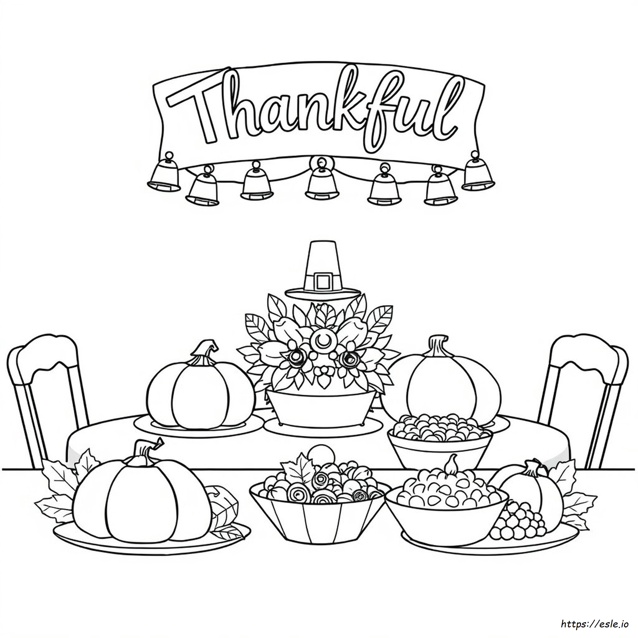 Halaman Mewarnai Thanksgiving Penuh Untuk Dewasa
