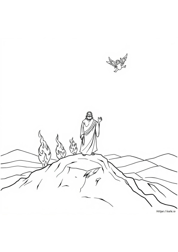 Elijah On Mt Carmel Coloring Page