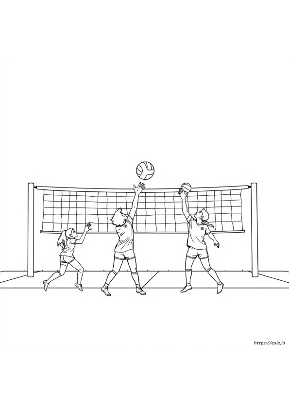 Disegni Da Colorare Di Giocatori Di Pallavolo