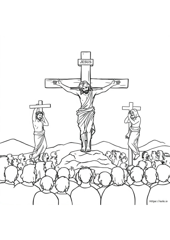Jesus Death Coloring Pages