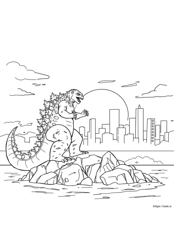 Godzilla King Kong De Colorat
