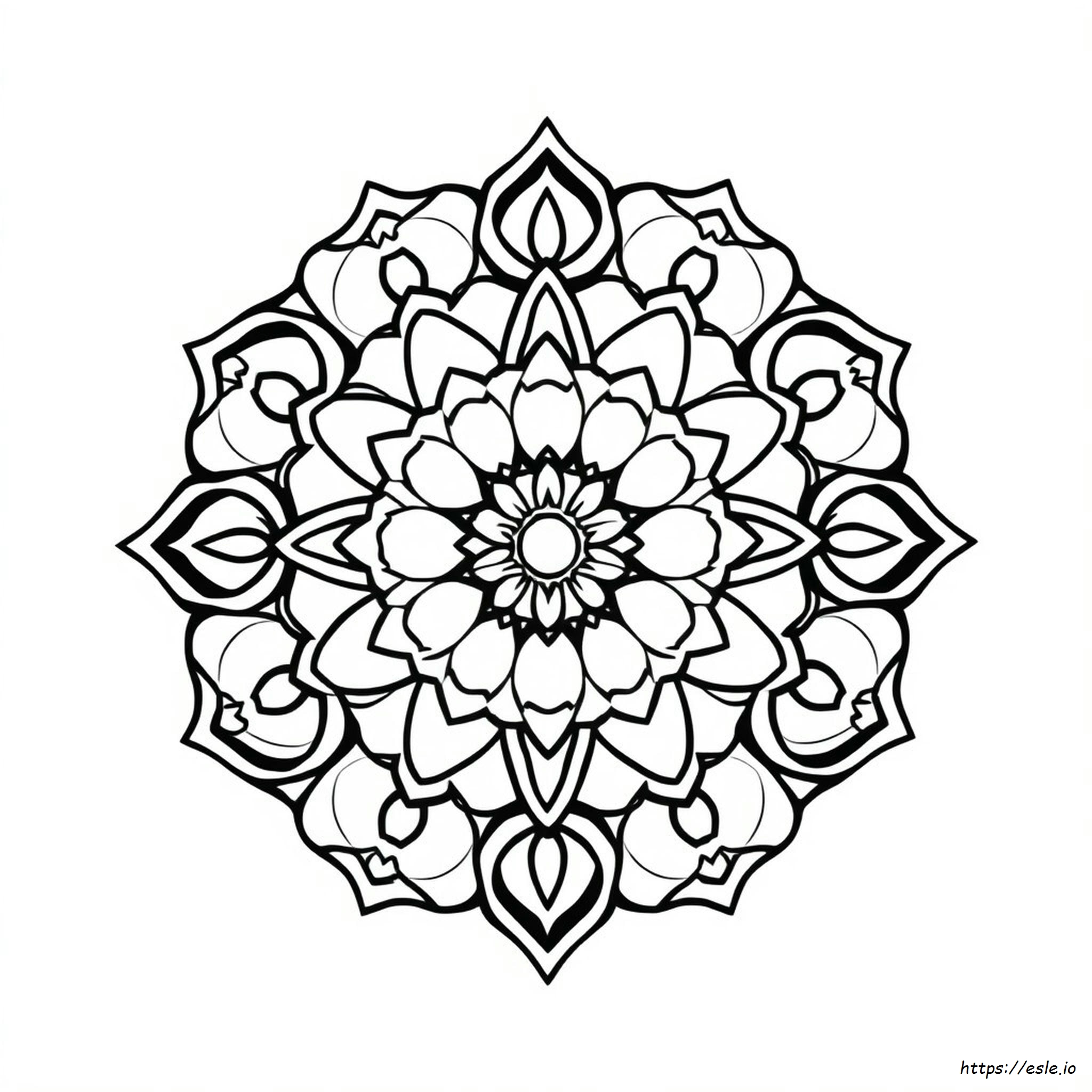 Egyszerű Mandala Szinező Oldalak