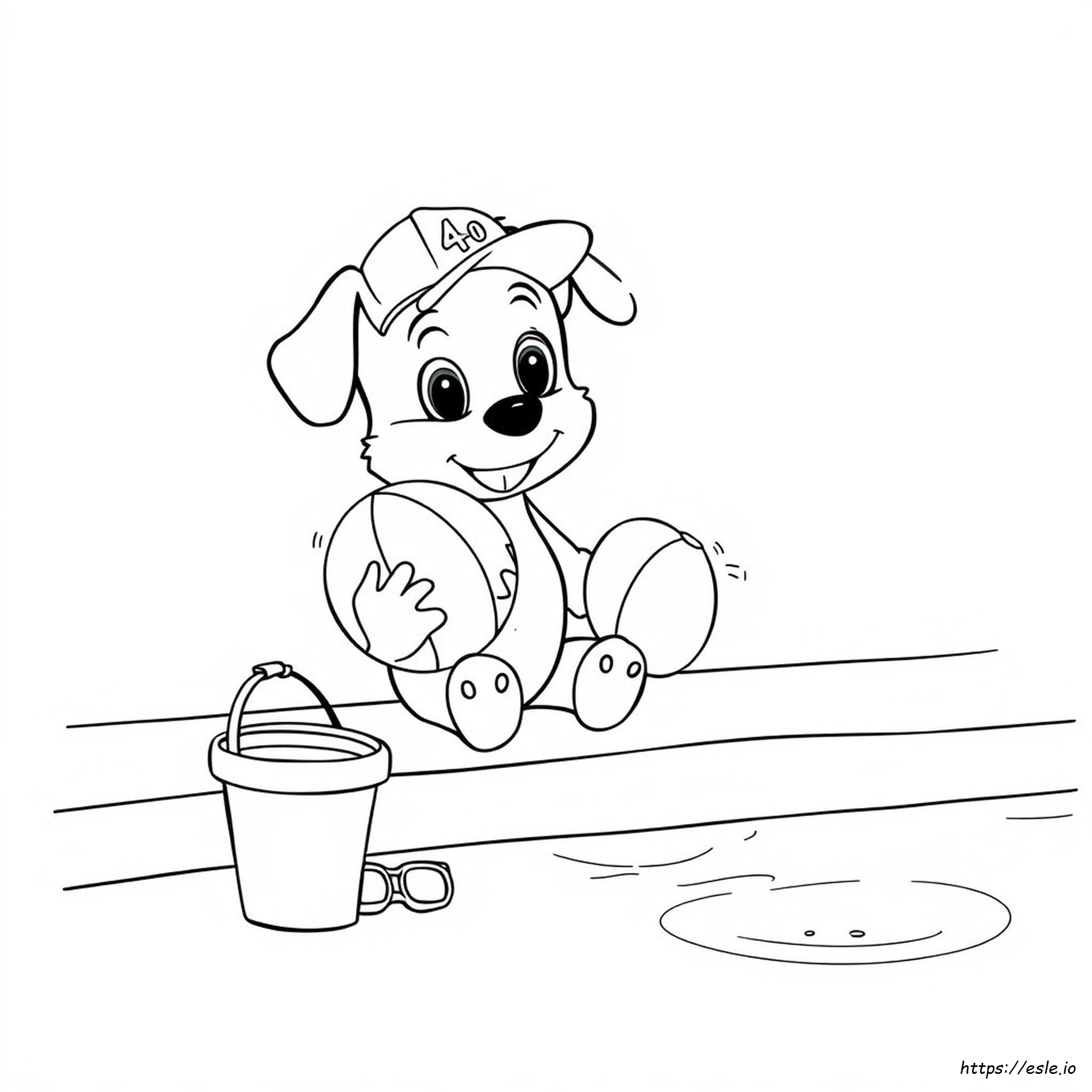 Bluey In Piscina Da Colorare