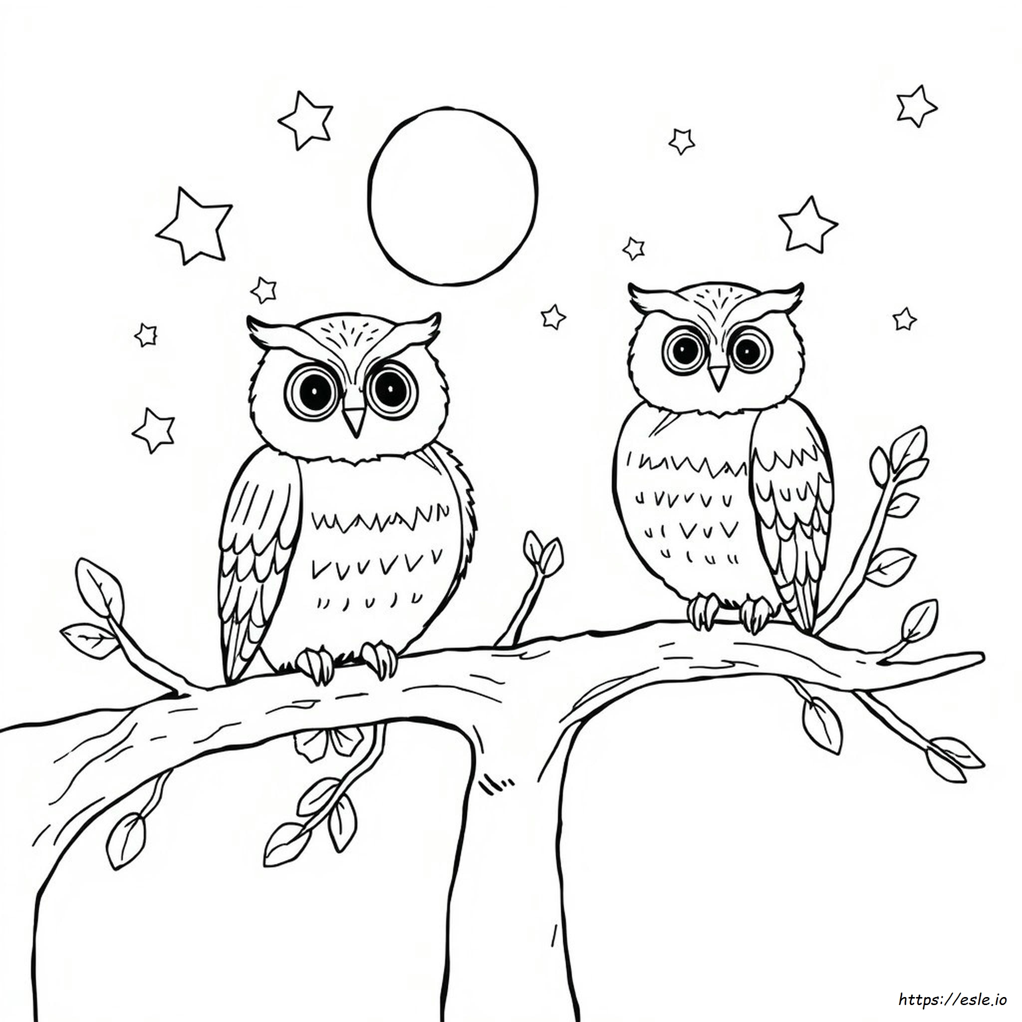 Hard Owl Coloring Pages
