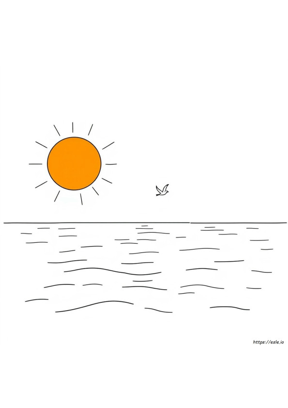 塗り絵用のオレンジの絵