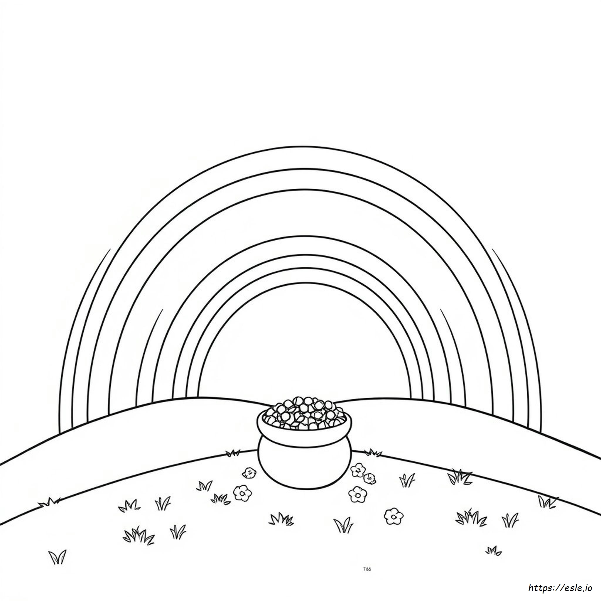 Pot Of Gold Coloring Page Printable