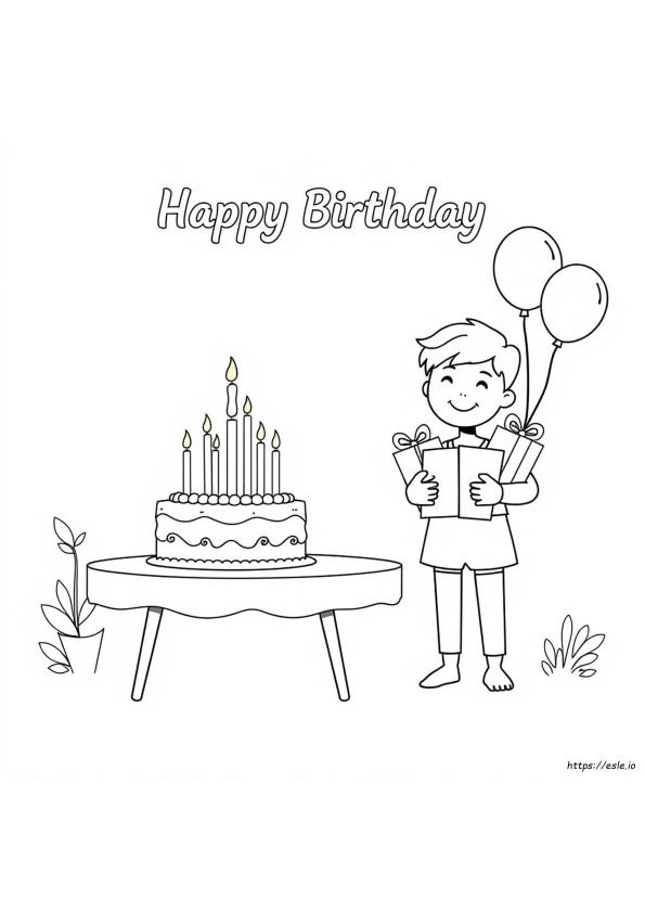 Alles Gute Zum Geburtstag Ausmalbild Kostenlos Zum Ausdrucken