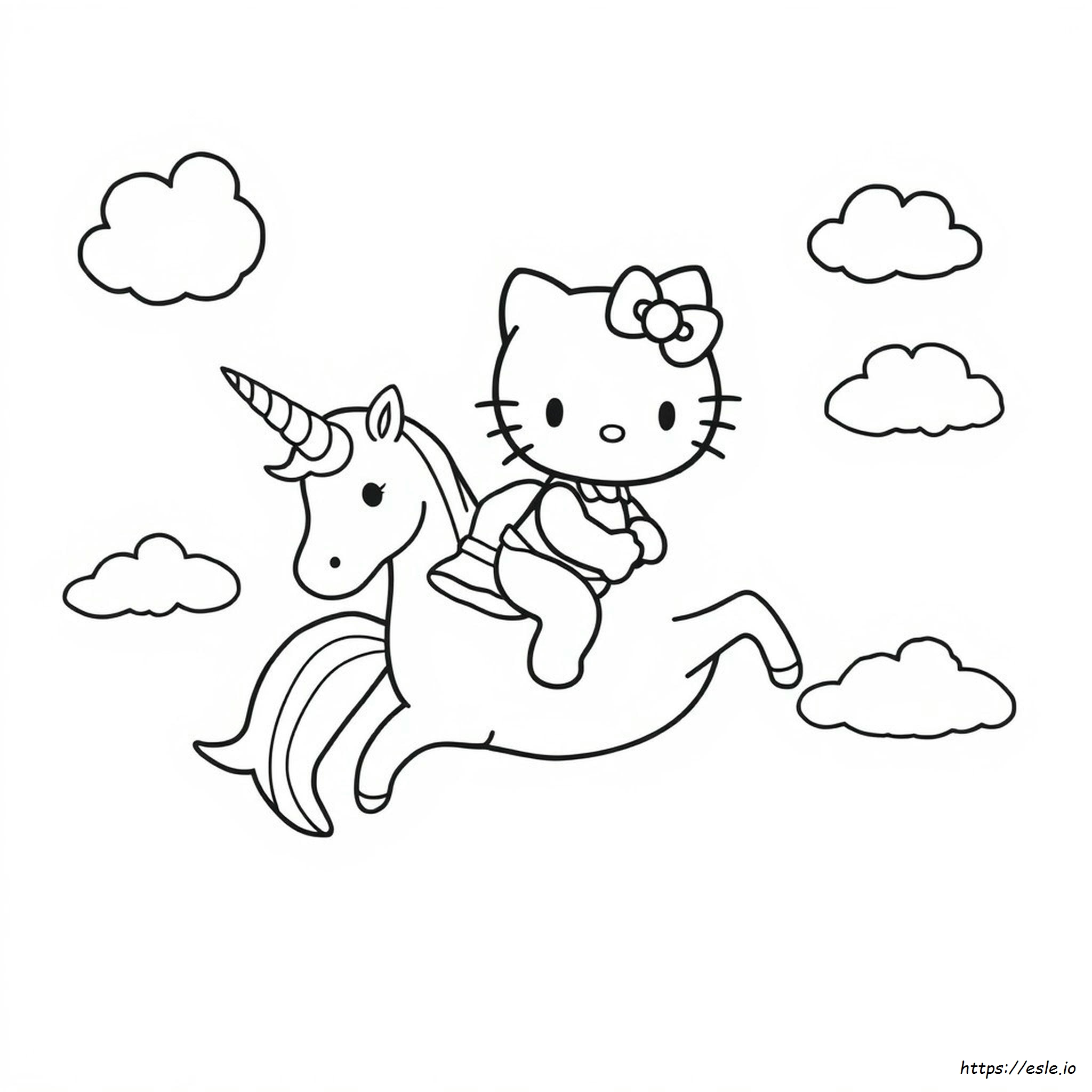 Hello Kitty Unicorn Cat Mermaid Coloring Pages
