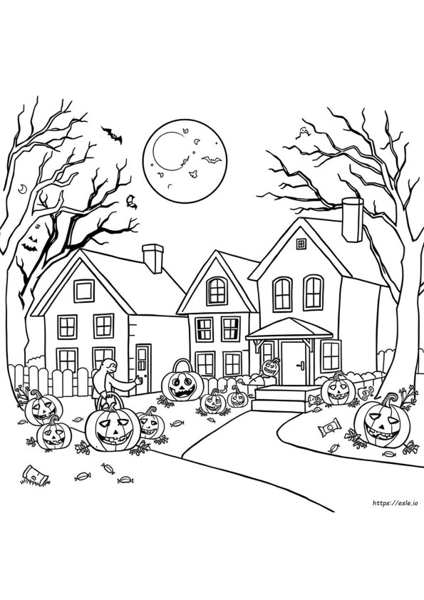 Planșe De Colorat Gratuite Cu Dulciuri De Halloween De Printat