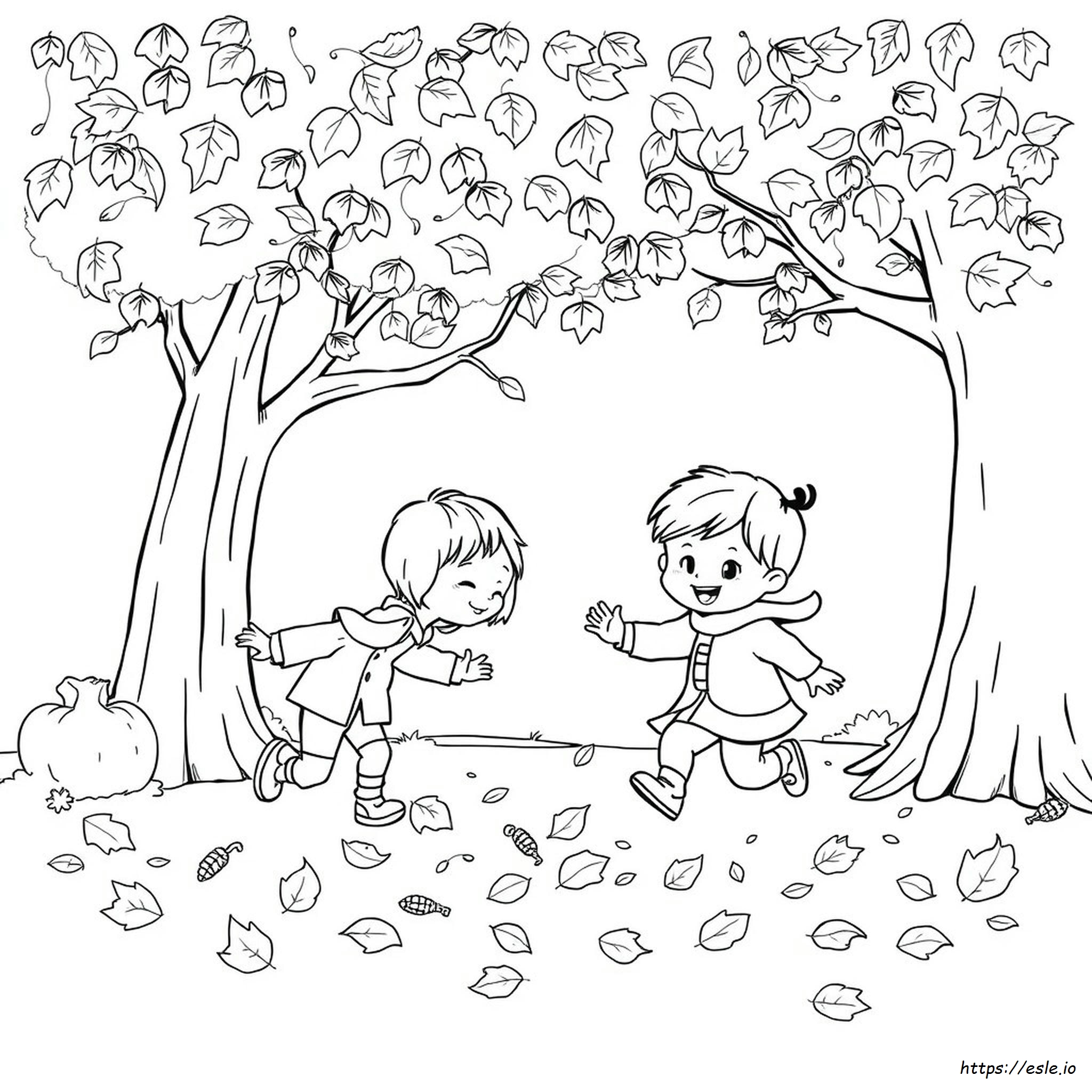 Páginas Para Colorear De Otoño Para Niños Pequeños