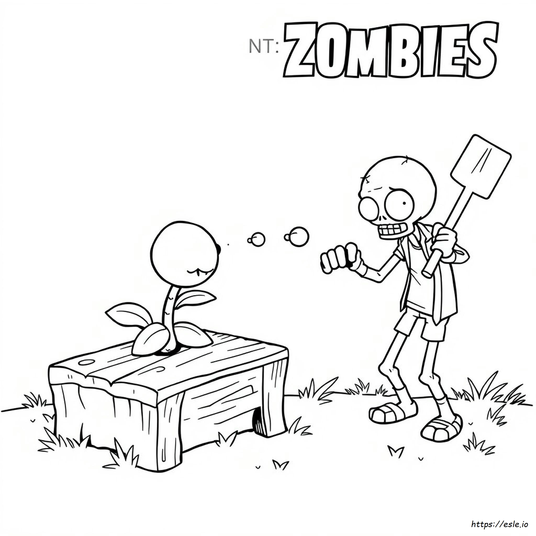 Peashooter Plants Vs Zombies Coloring Pages