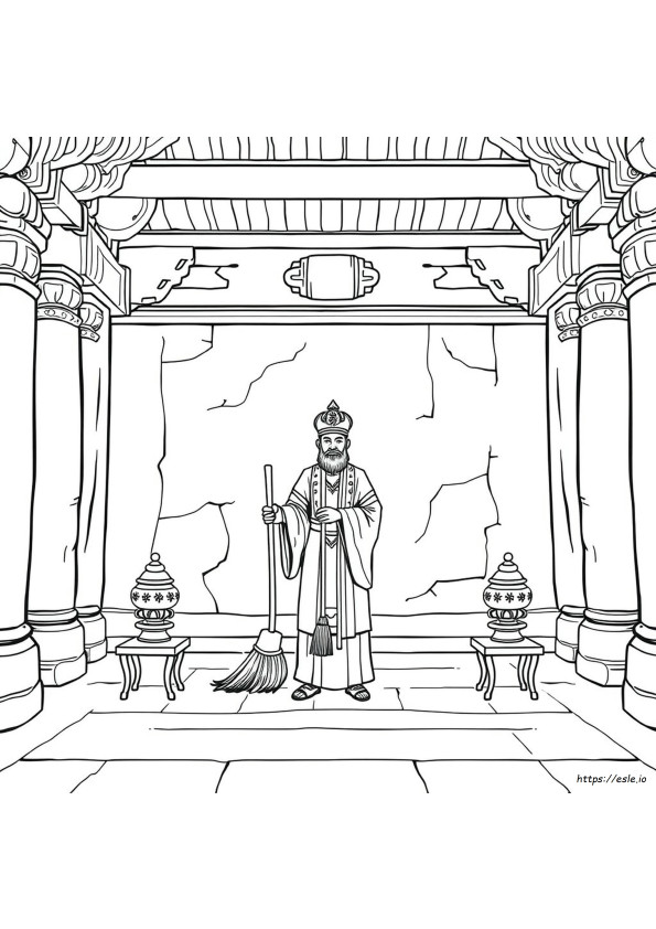 Cleansing The Temple Coloring Page