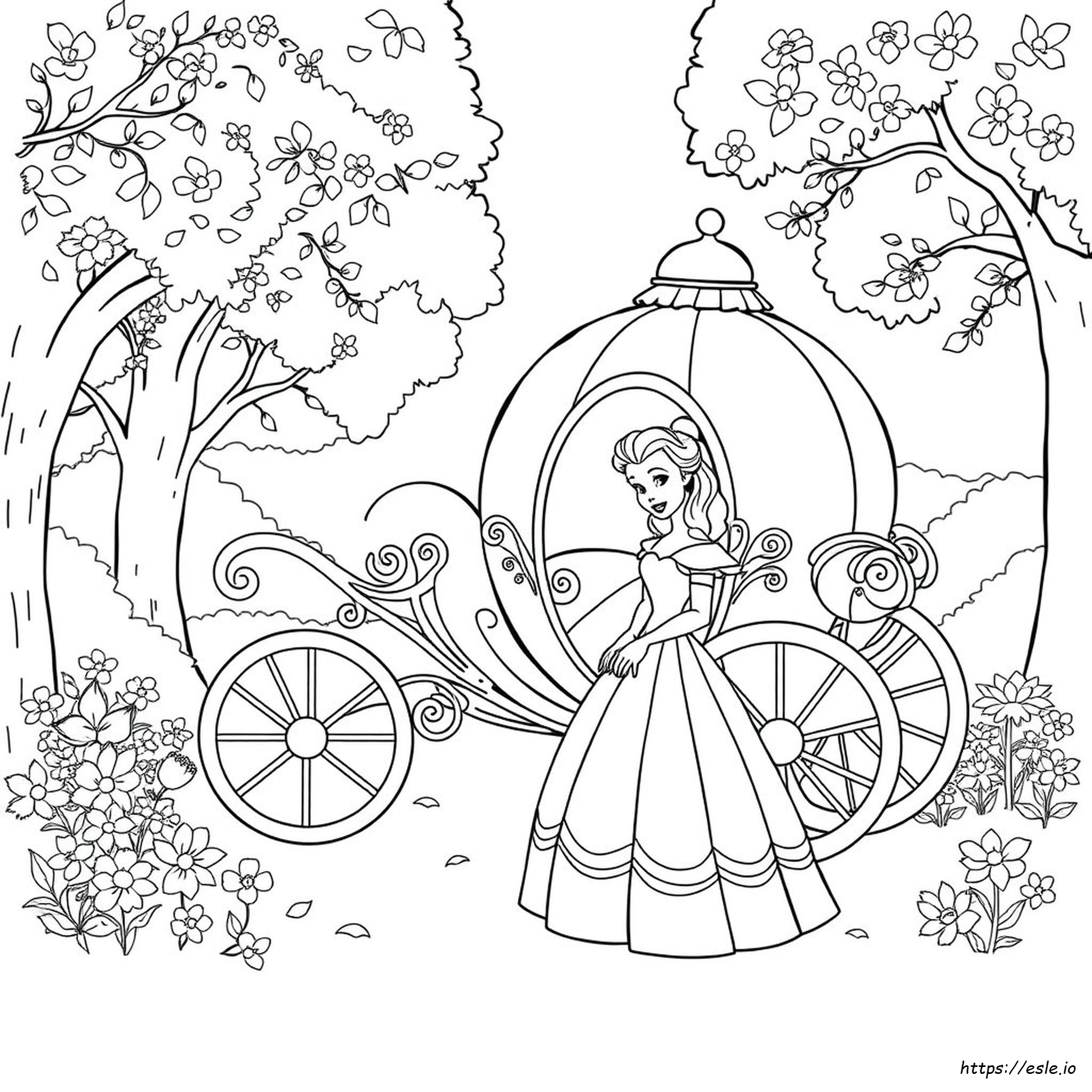 Full Page Belle Coloring Page