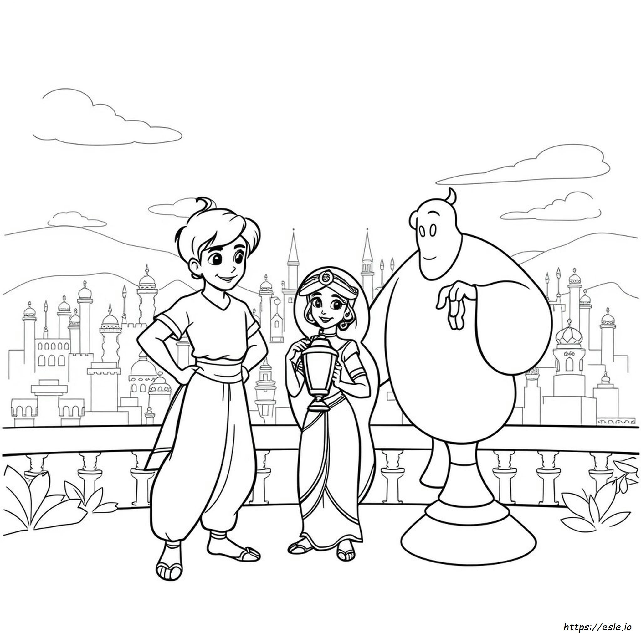 Aladdin Coloring Pages Pdf