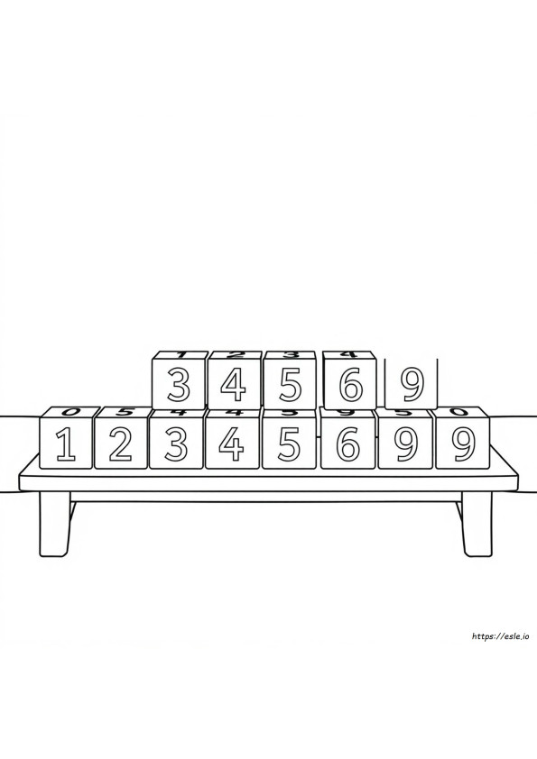 Number Blocks Colouring Sheets