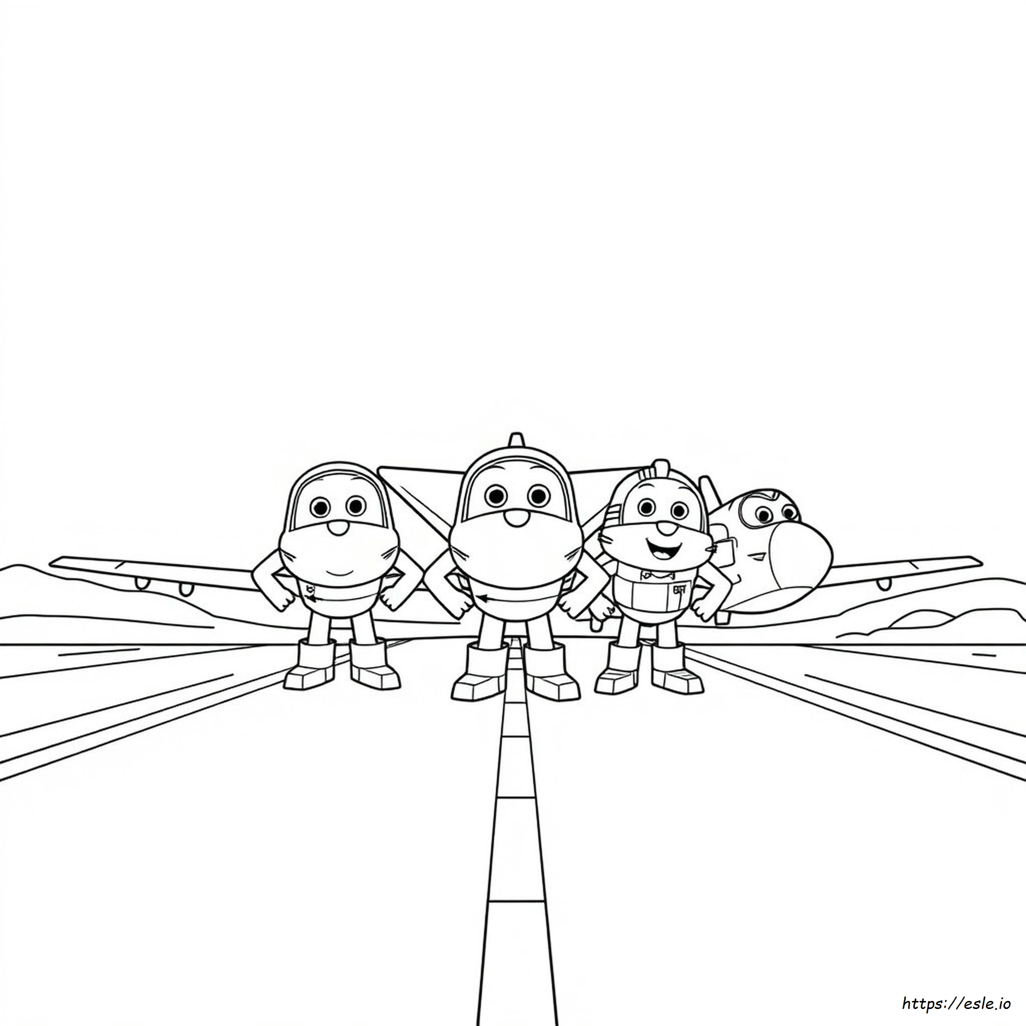 Super Wings Para Colorear