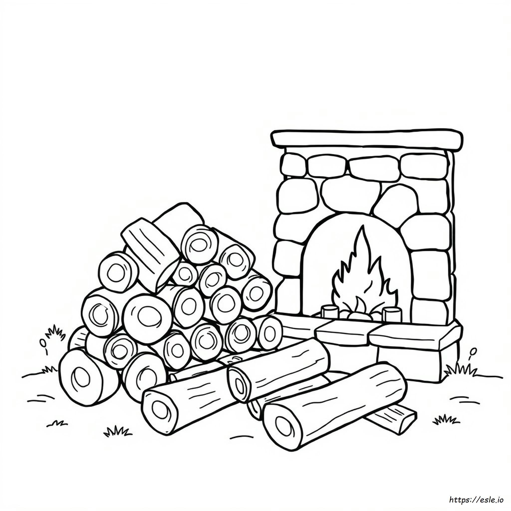 Kayu Bakar Gambar Mewarnai