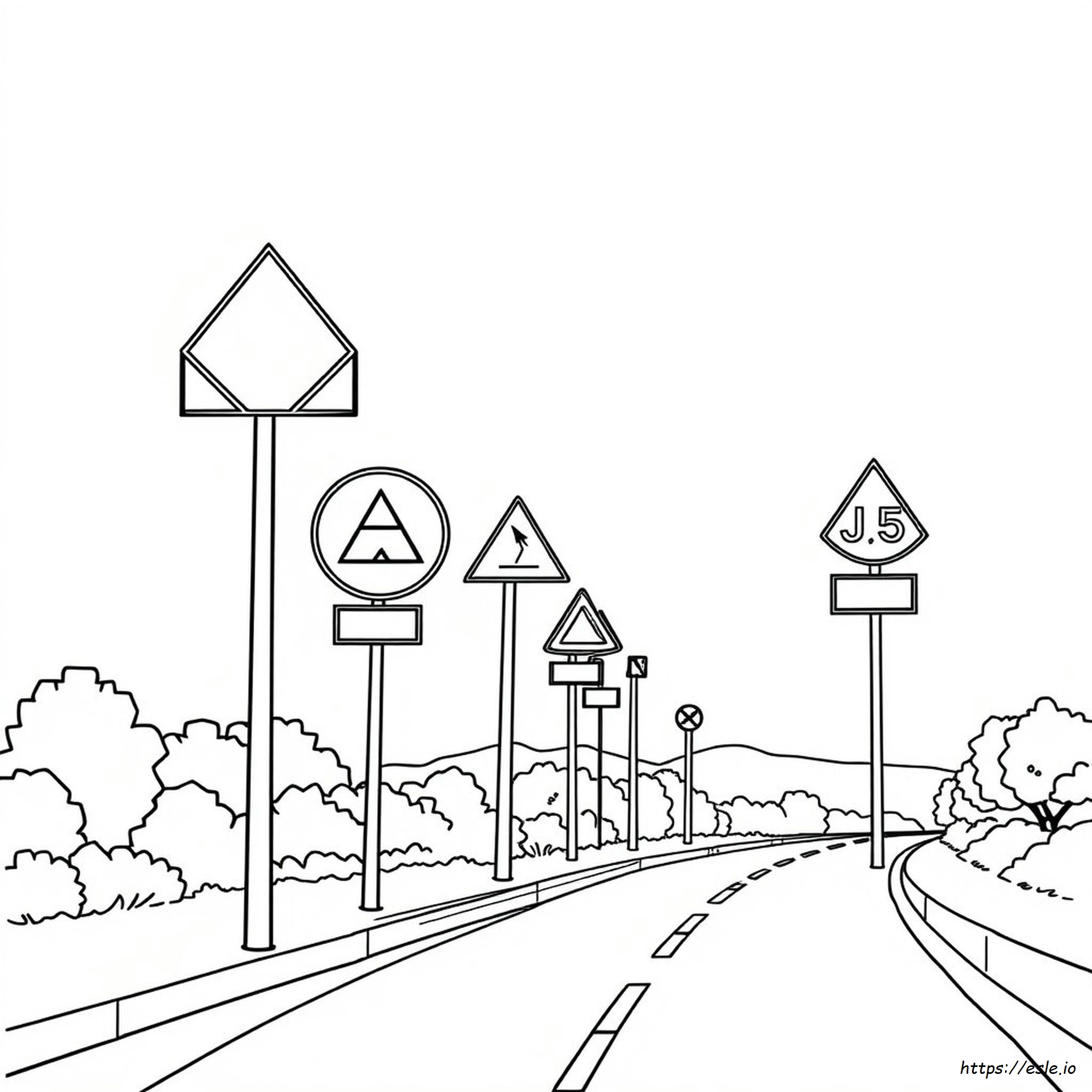 Free Printable Traffic Signs Coloring Pages