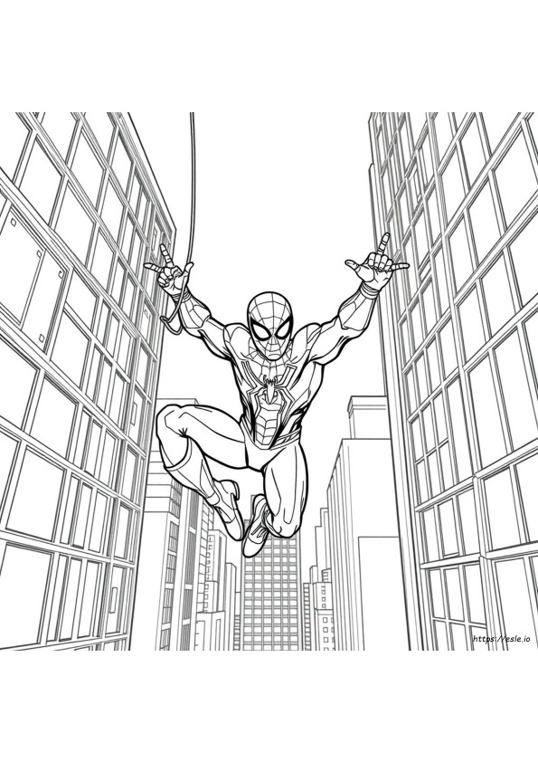 Iron Spider Man Colouring Pages