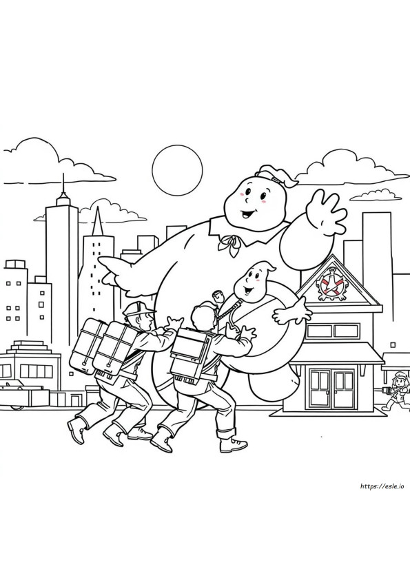 Ghostbusters Stay Puft Coloring Pages