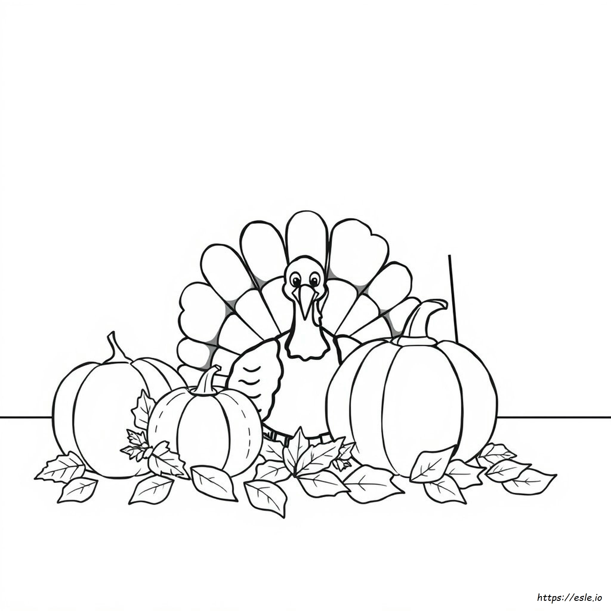 Easy Thanksgiving Coloring Pages Free