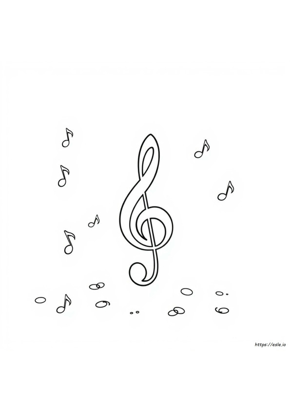 Treble Clef Coloring Sheet