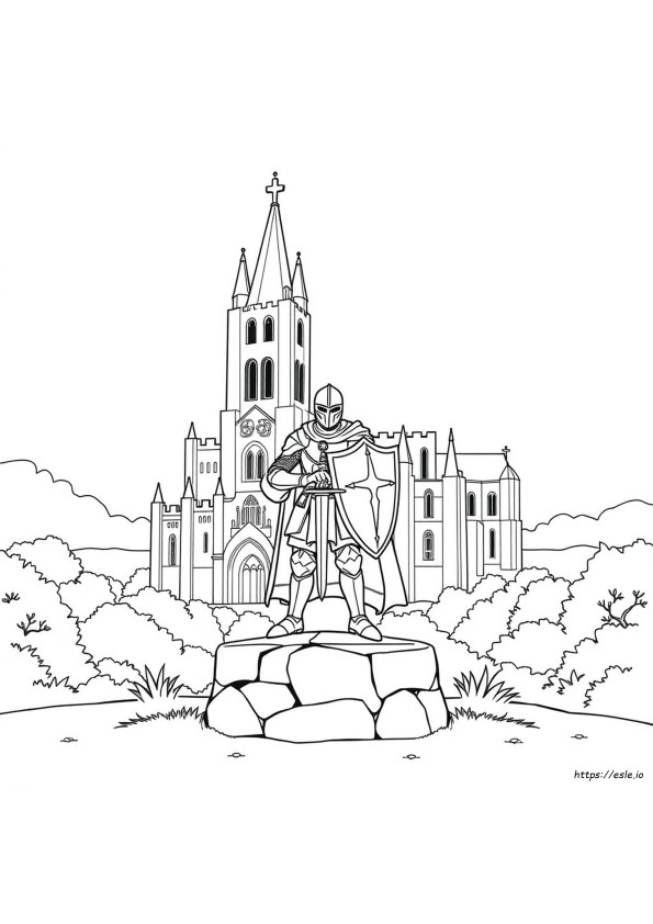 Knight Coloring Pages For Adults