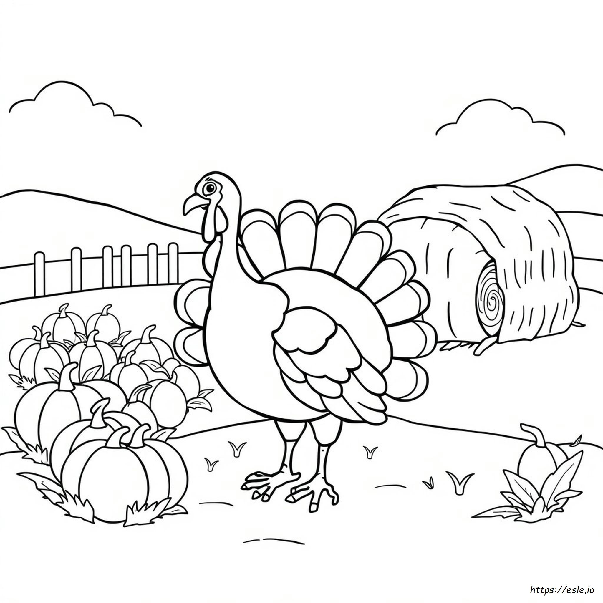 Coloring Page For Turkey