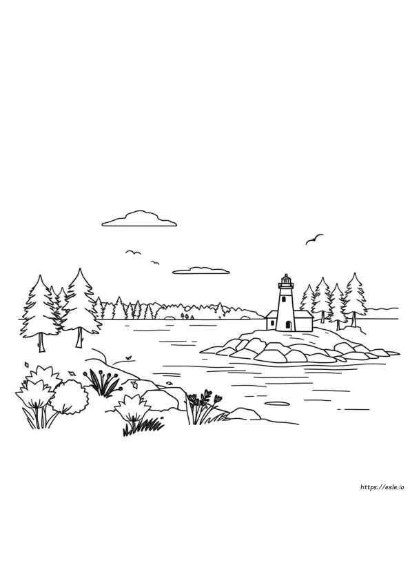 Free Printable Nature Coloring Pages Of Maine