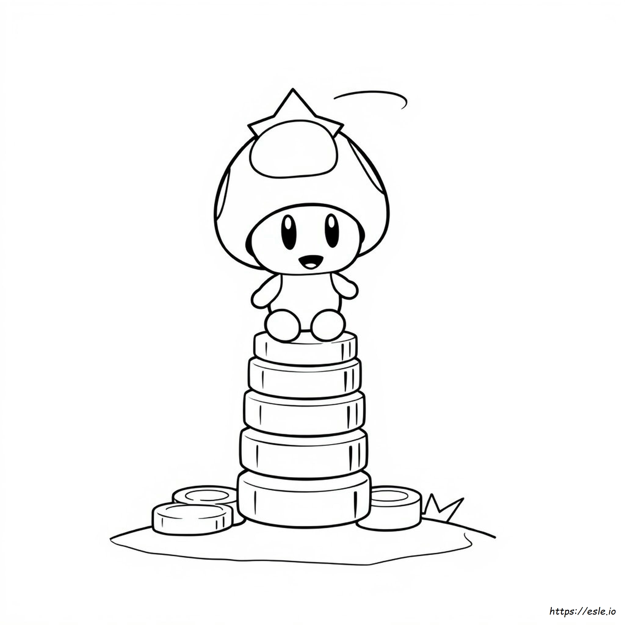 Super Mario Coin Coloring Pages