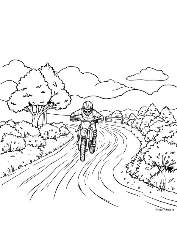 Moto Da Cross Da Colorare Pdf
