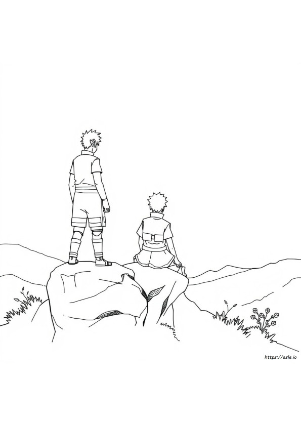 Sasuke E Sakura Da Colorare