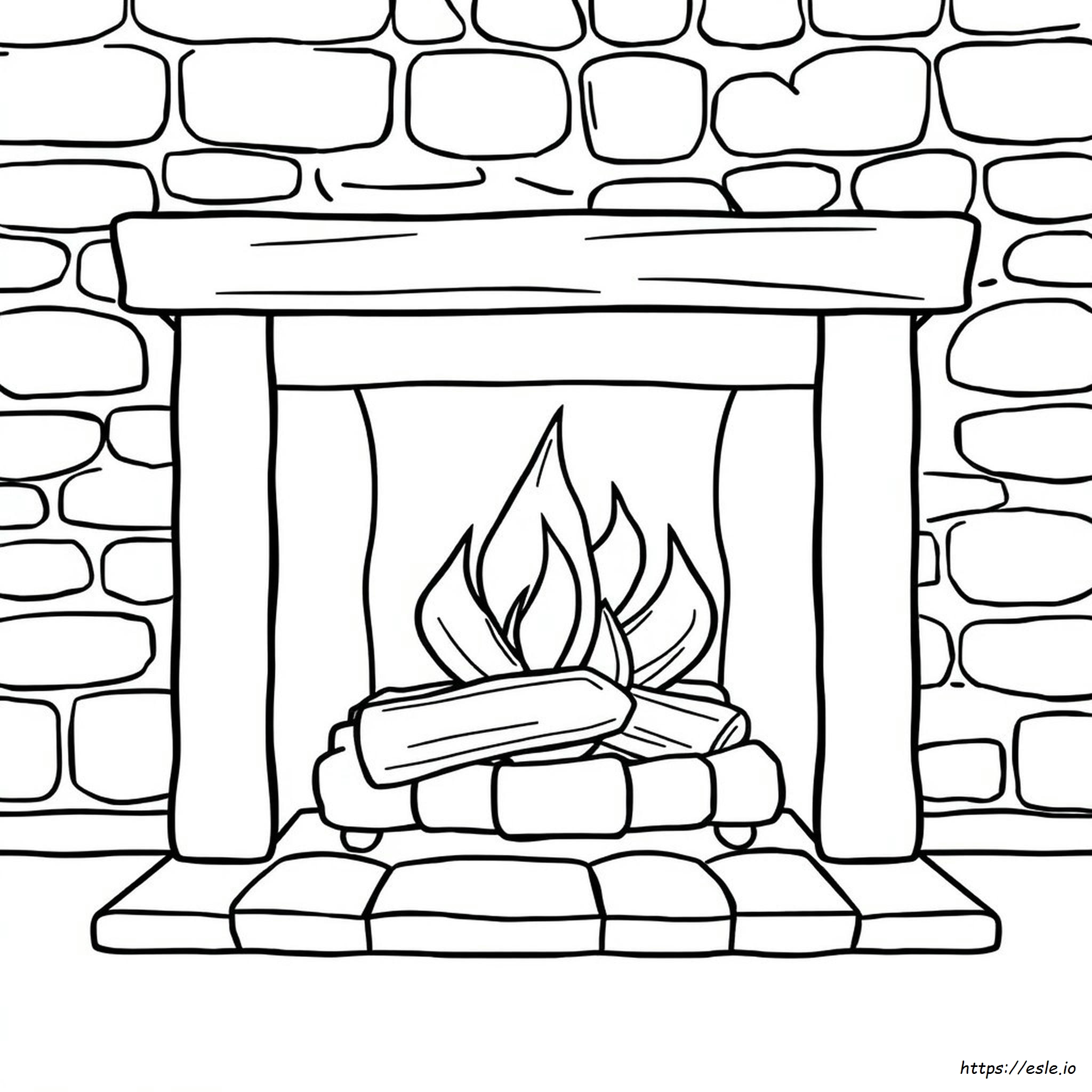 Fireplace Coloring Pages Printable