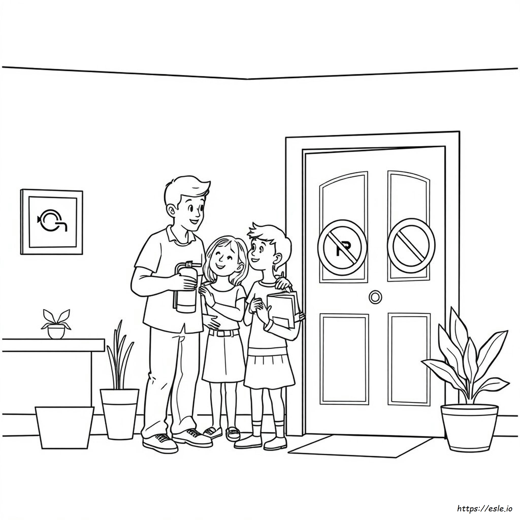 Home Safety Coloring Pages