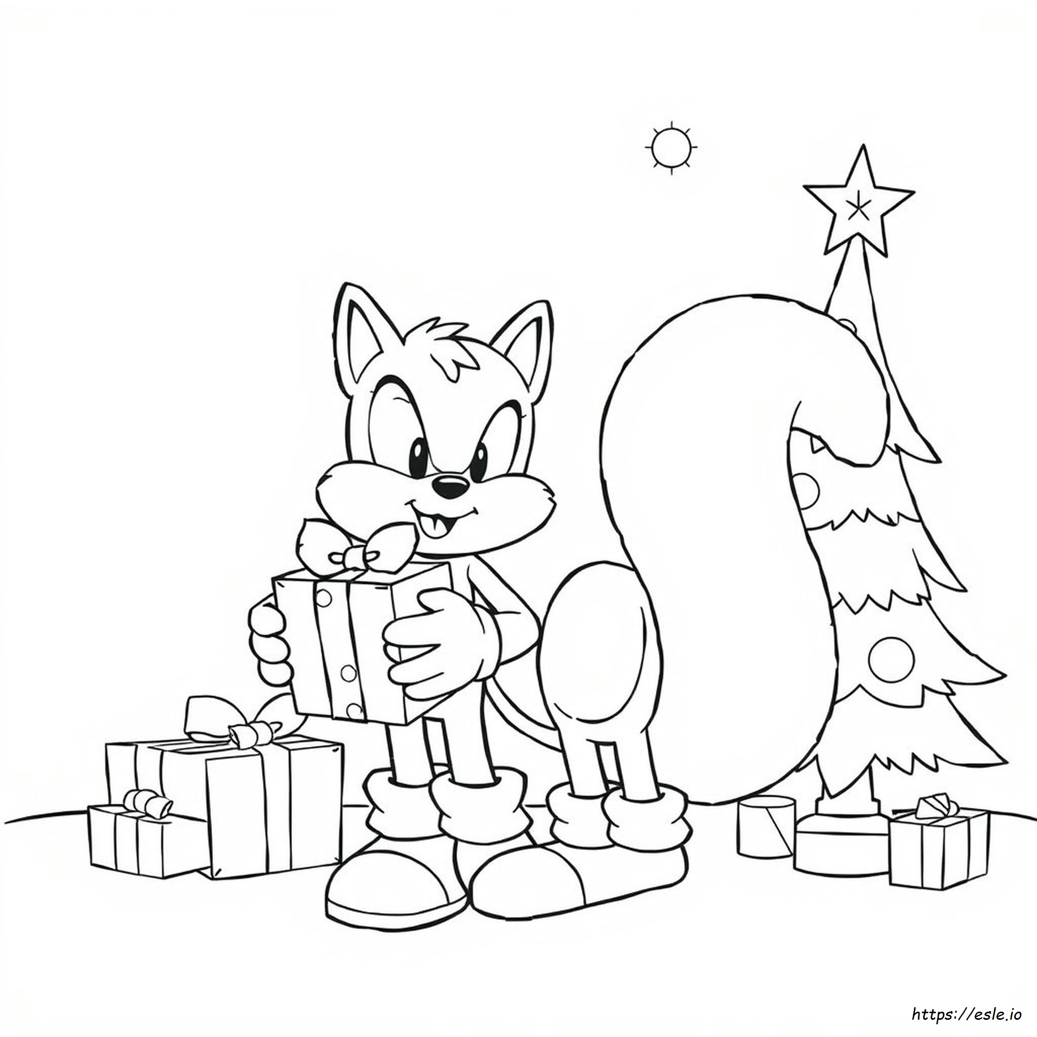 Świąteczne Kolorowanki Sonic