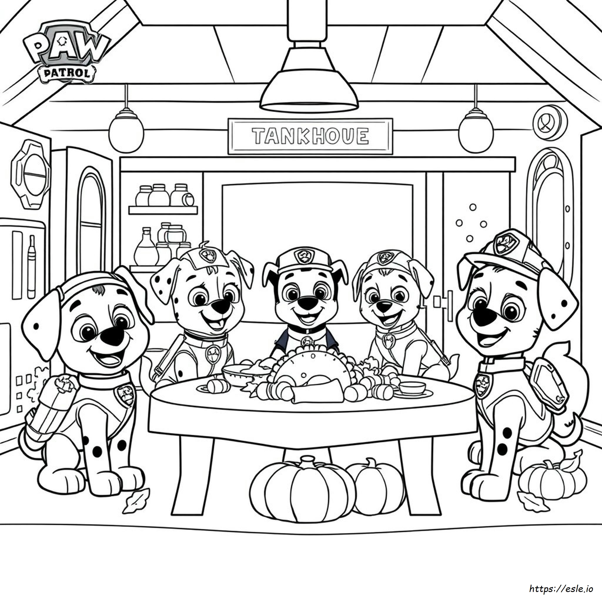 Paw Patrol Thanksgiving Coloring Pages