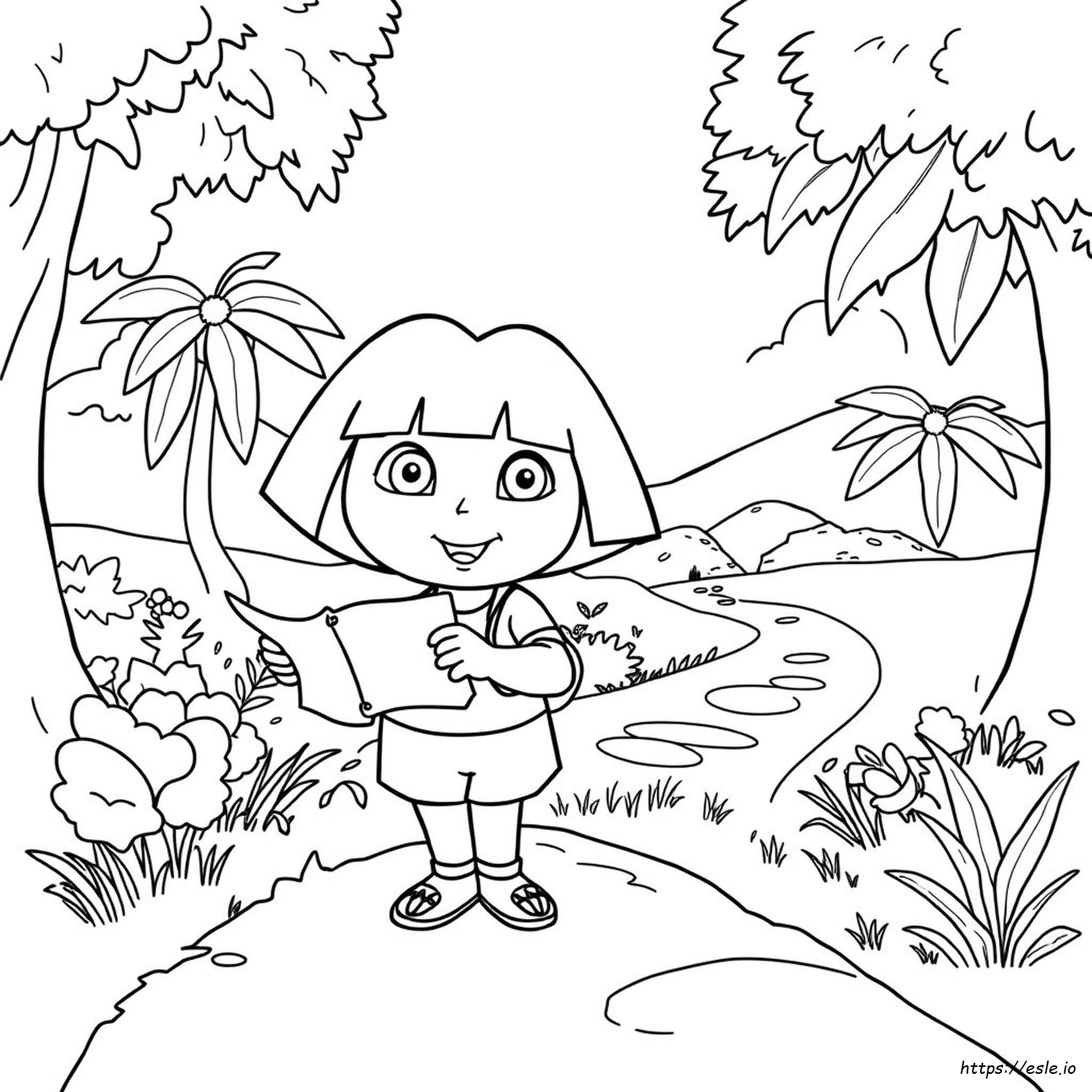 Dora The Explorer Gambar Mewarnai Gratis Untuk Dicetak