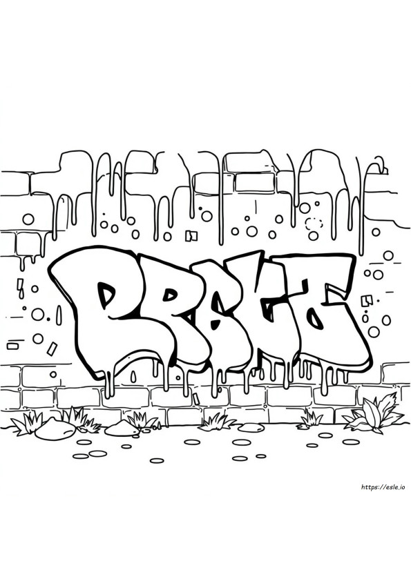 Graffiti Drippy Coloring Pages