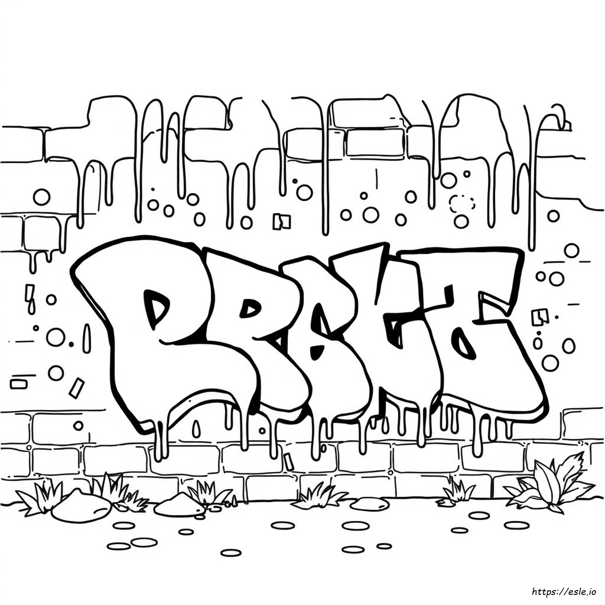 Graffiti Drippy Coloring Pages