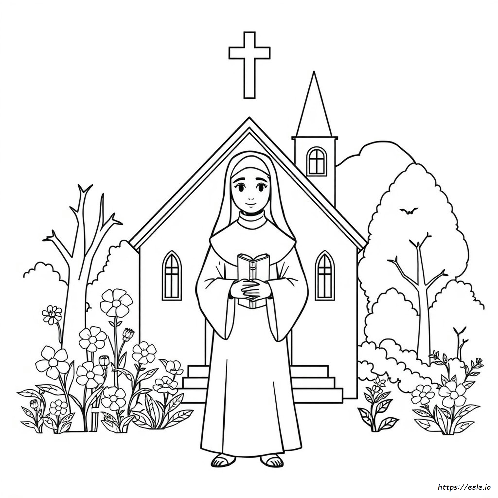 The Nun Coloring Pages