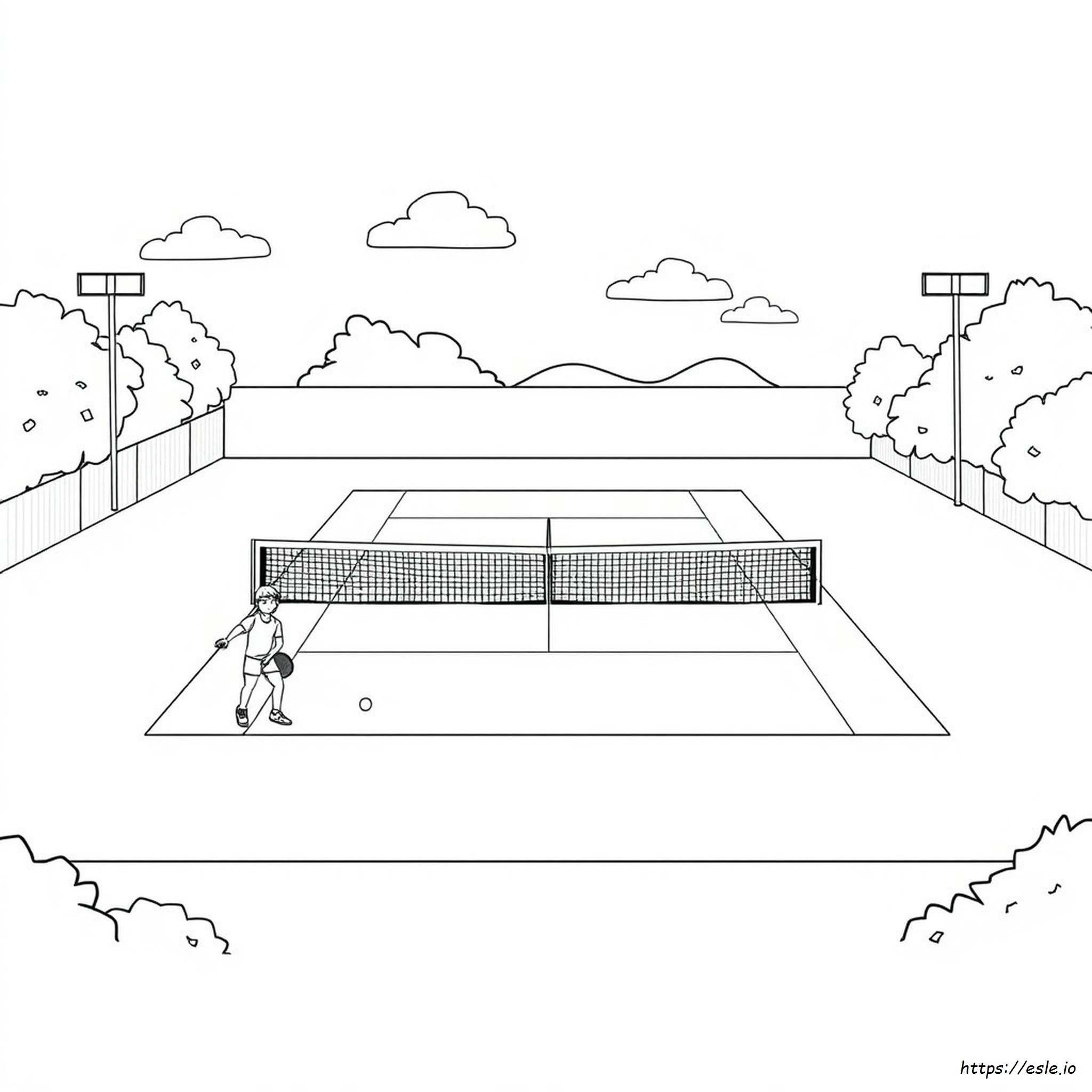 Free Tennis Coloring Pages