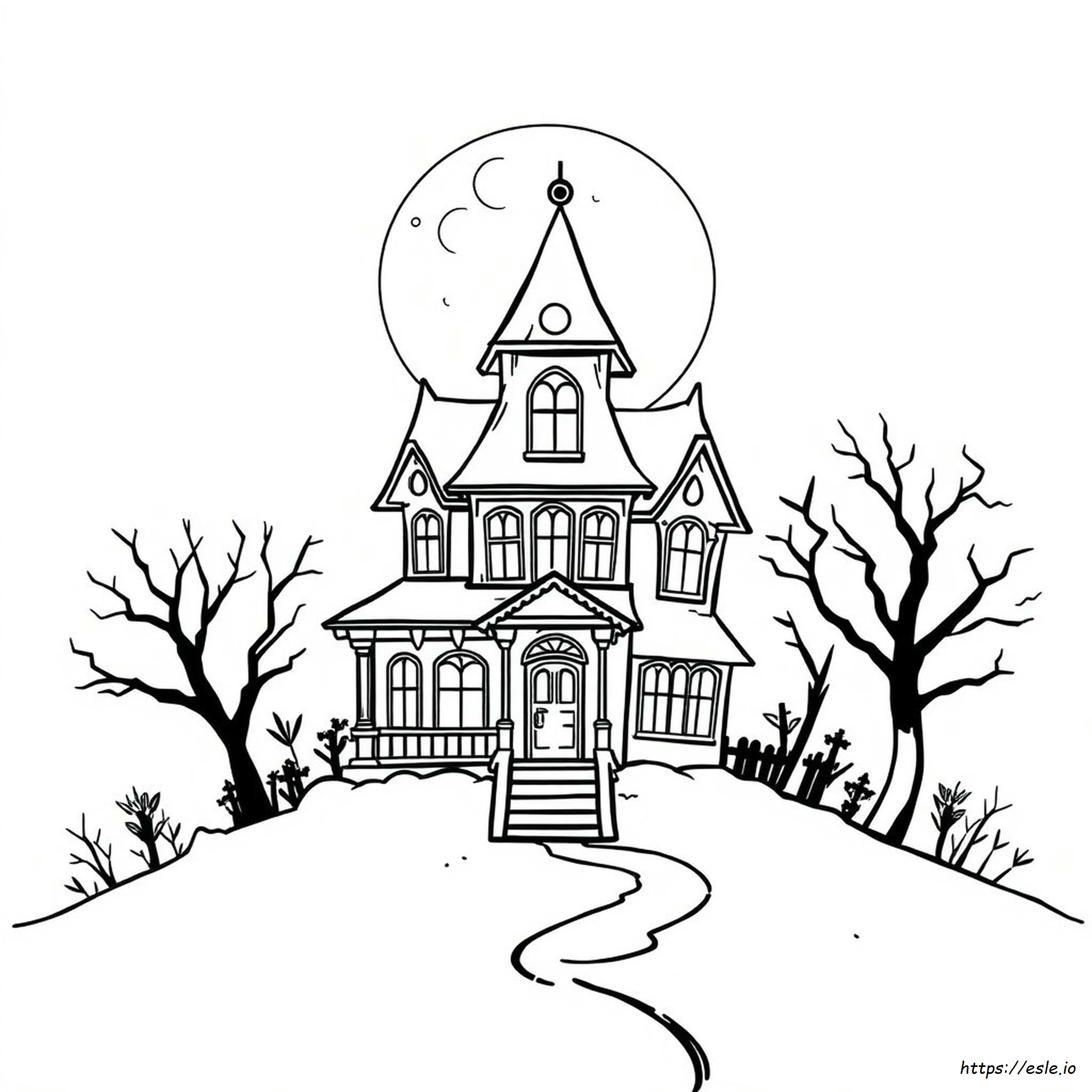 Free Printable Haunted House Coloring Pages