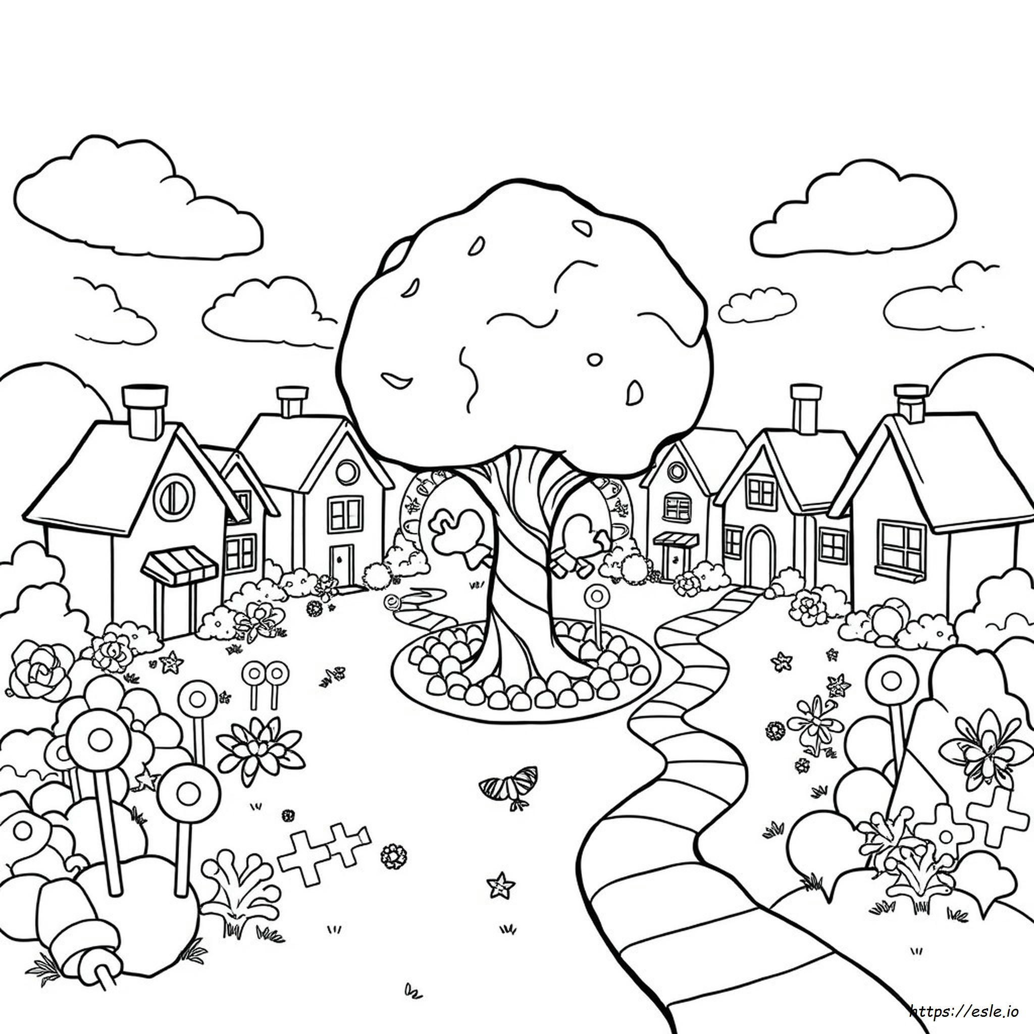 Candyland Coloring Pages Free
