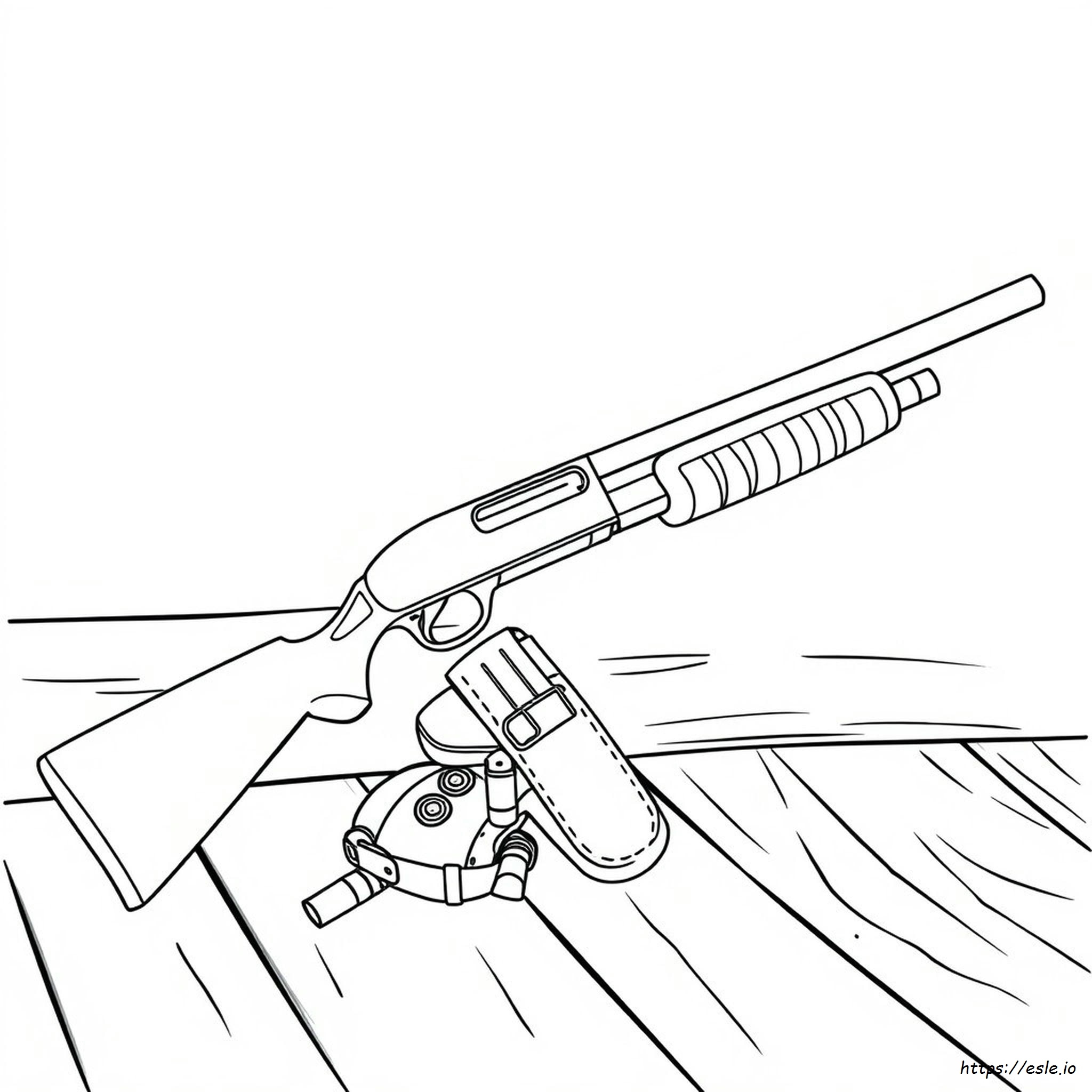 Shotgun Coloring Page