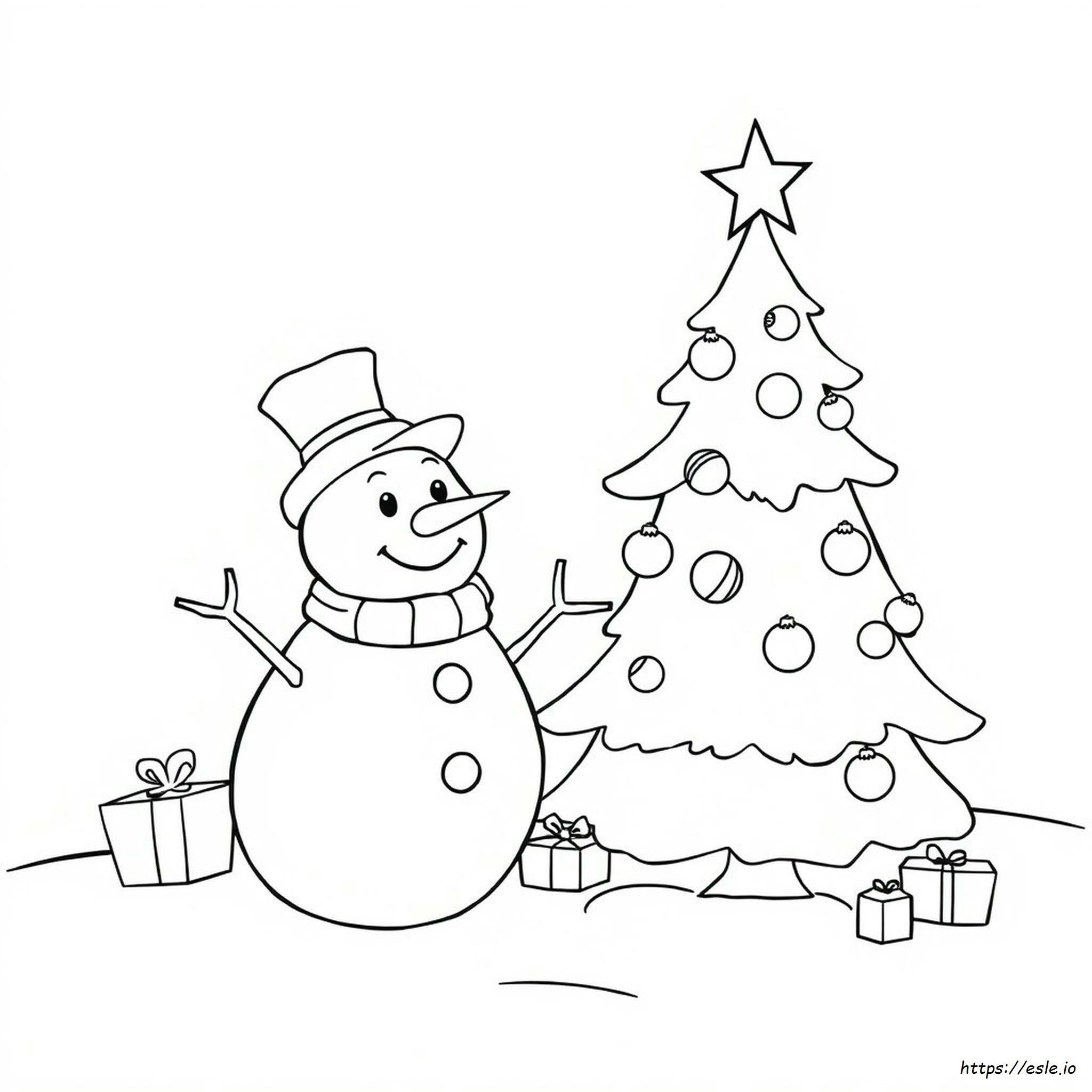 Coloriage De Noël Frosty À Imprimer