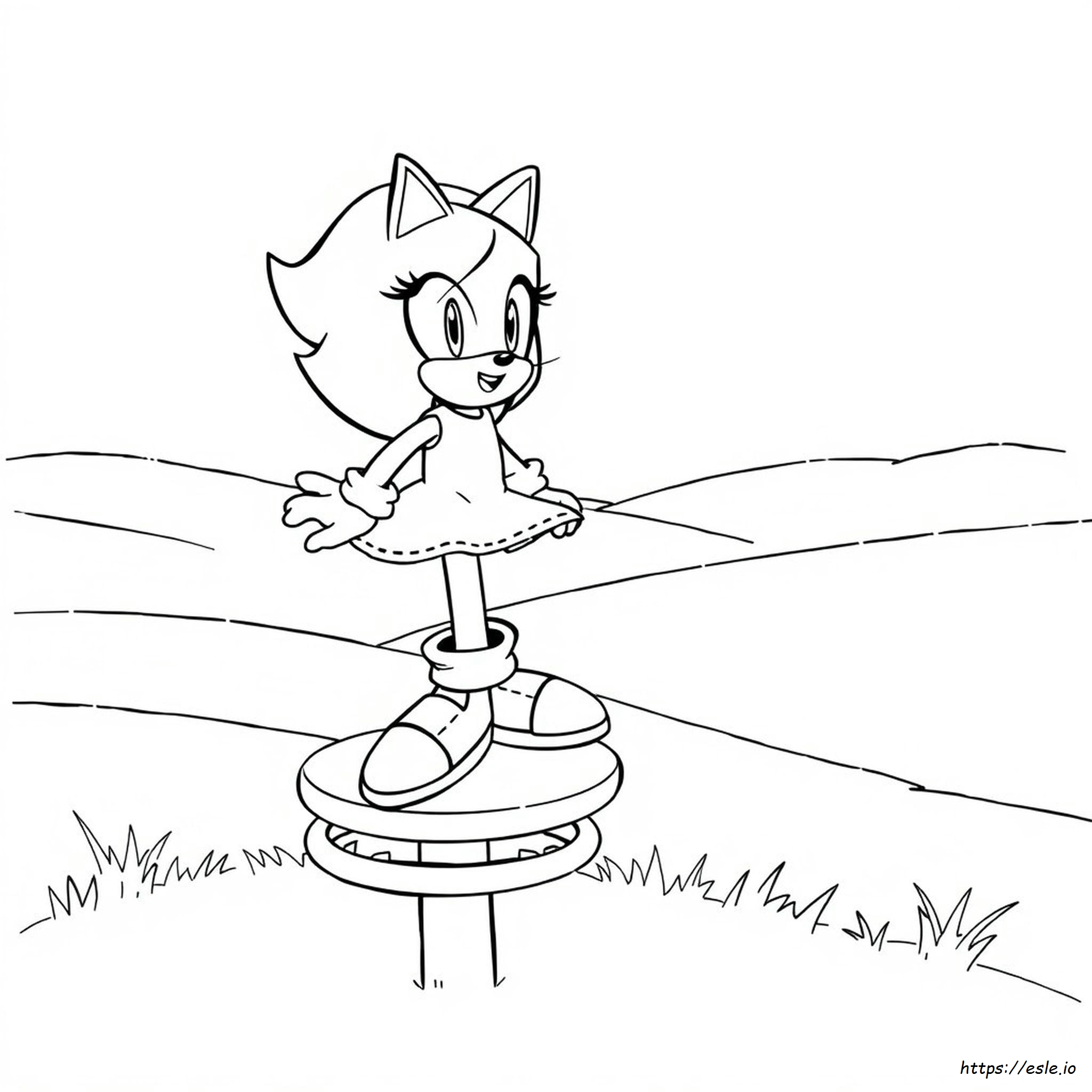 Amy Rose Sonic Boom Coloring Pages