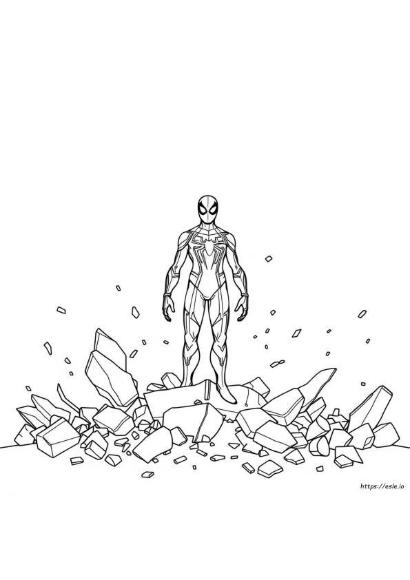Drawing Infinity War Iron Spider Coloring Pages
