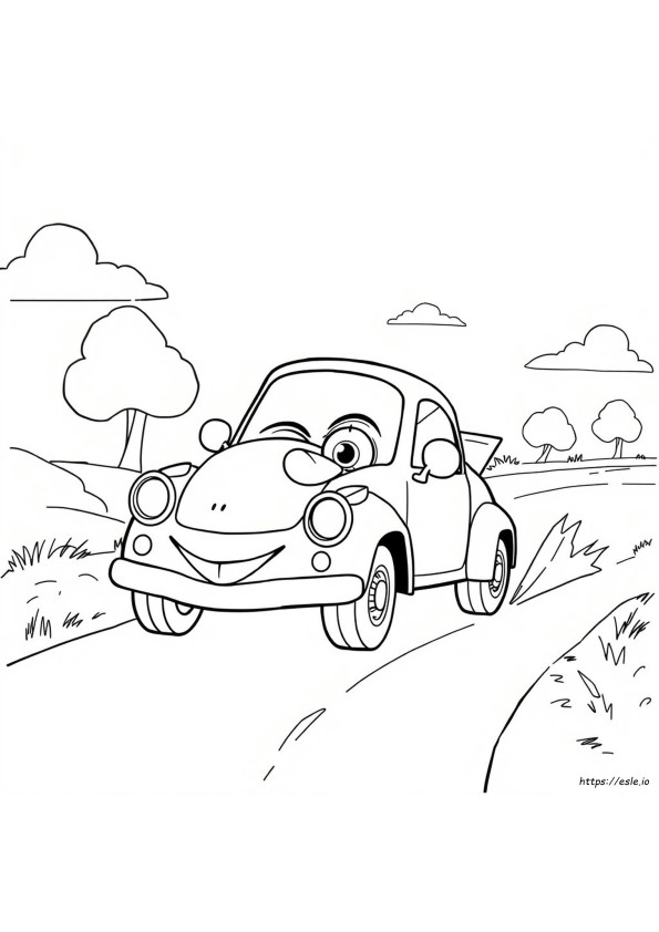 Funny Car Coloring Pages