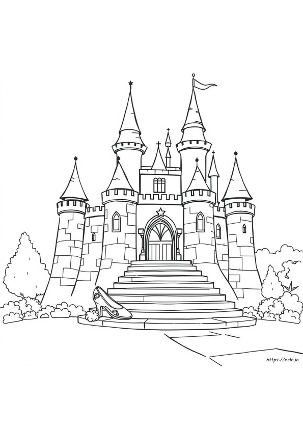 Assepoester Kasteel Kleurplaat