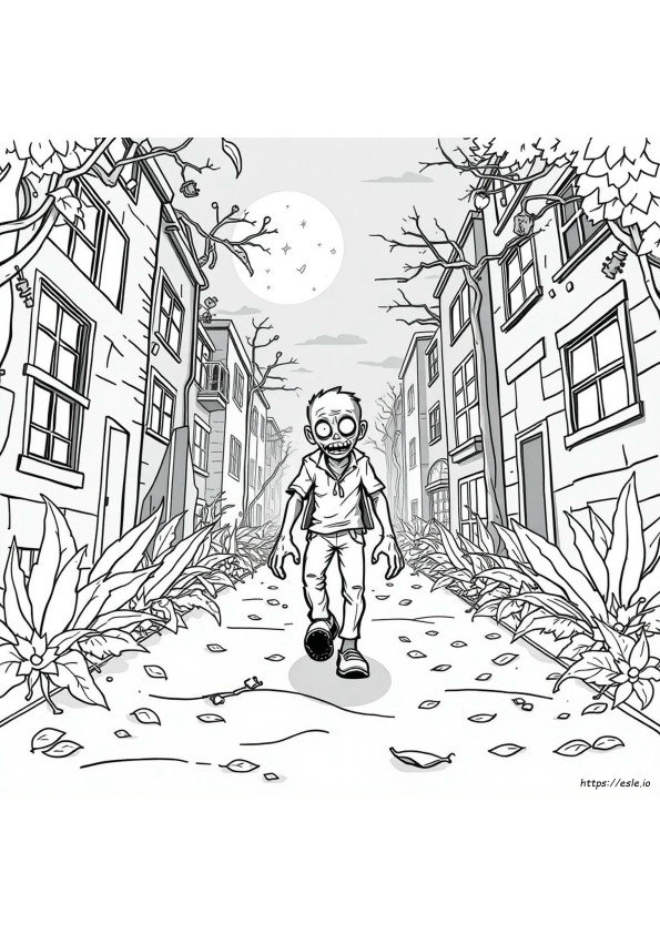 Free Zombie Coloring Pages